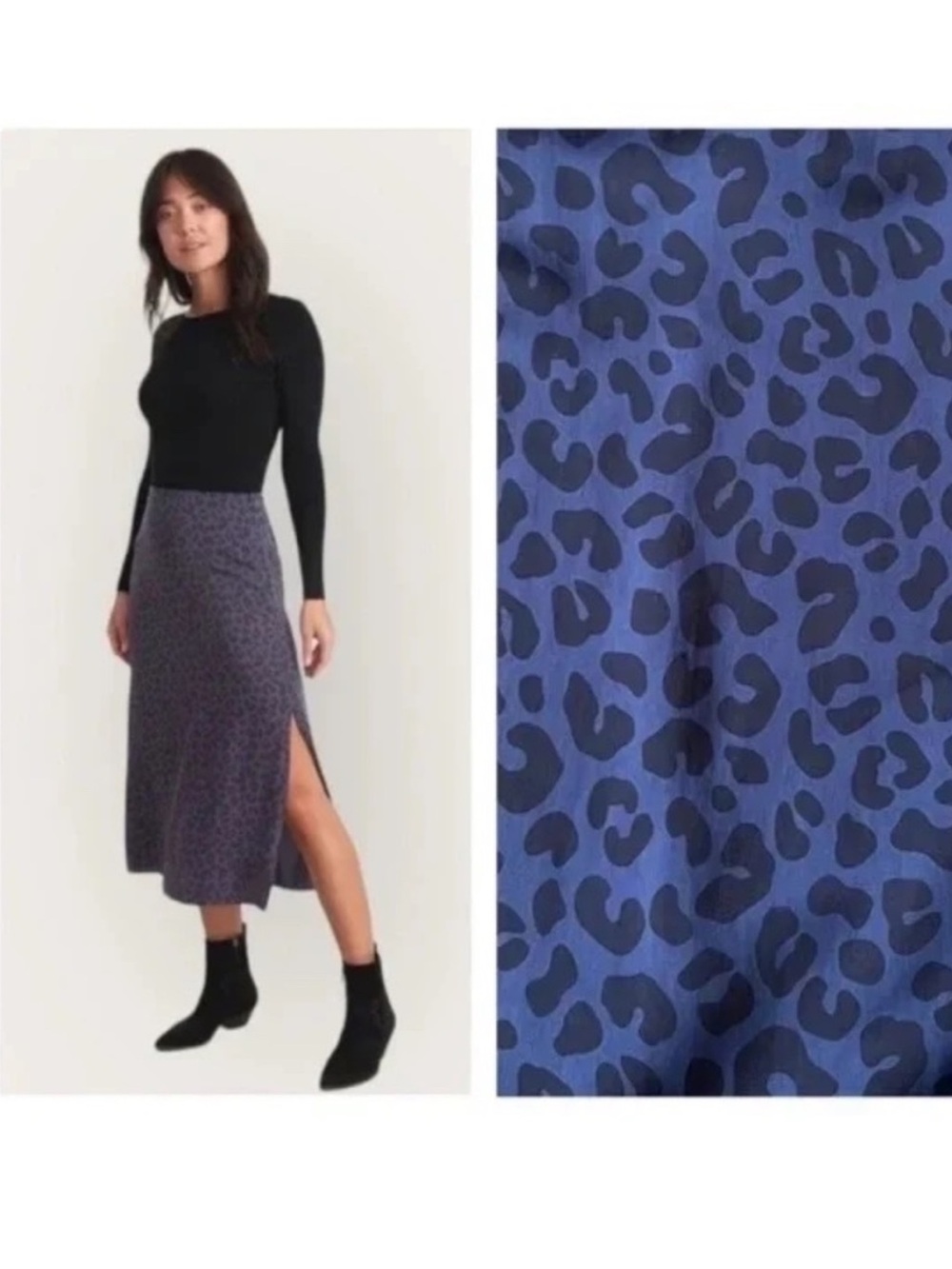 NWT Marine Layer Ryan Slip Skirt Cheetah